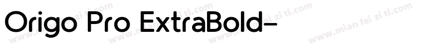 Origo Pro ExtraBold字体转换